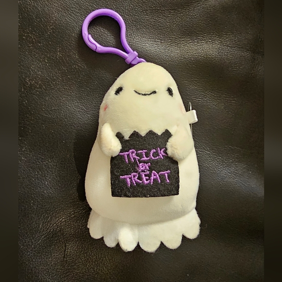 Costume Critters Accessories - Halloween Plush White Costume Ghost Backpack Clip Purse Charm NWOT
